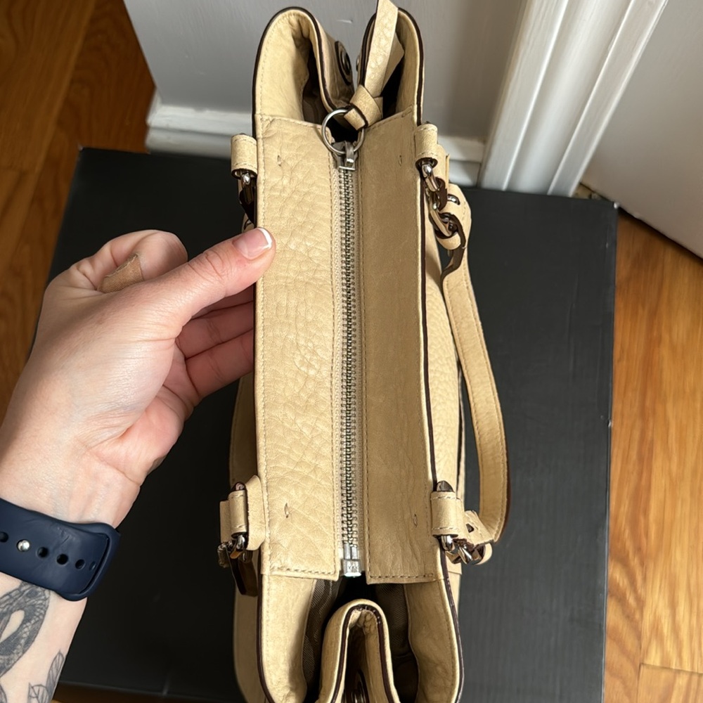 Coach Beige Pebble Leather Handbag - Picture 10 of 10